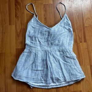 Abercrombie & Fitch Blue and white Sleeveless Camisole